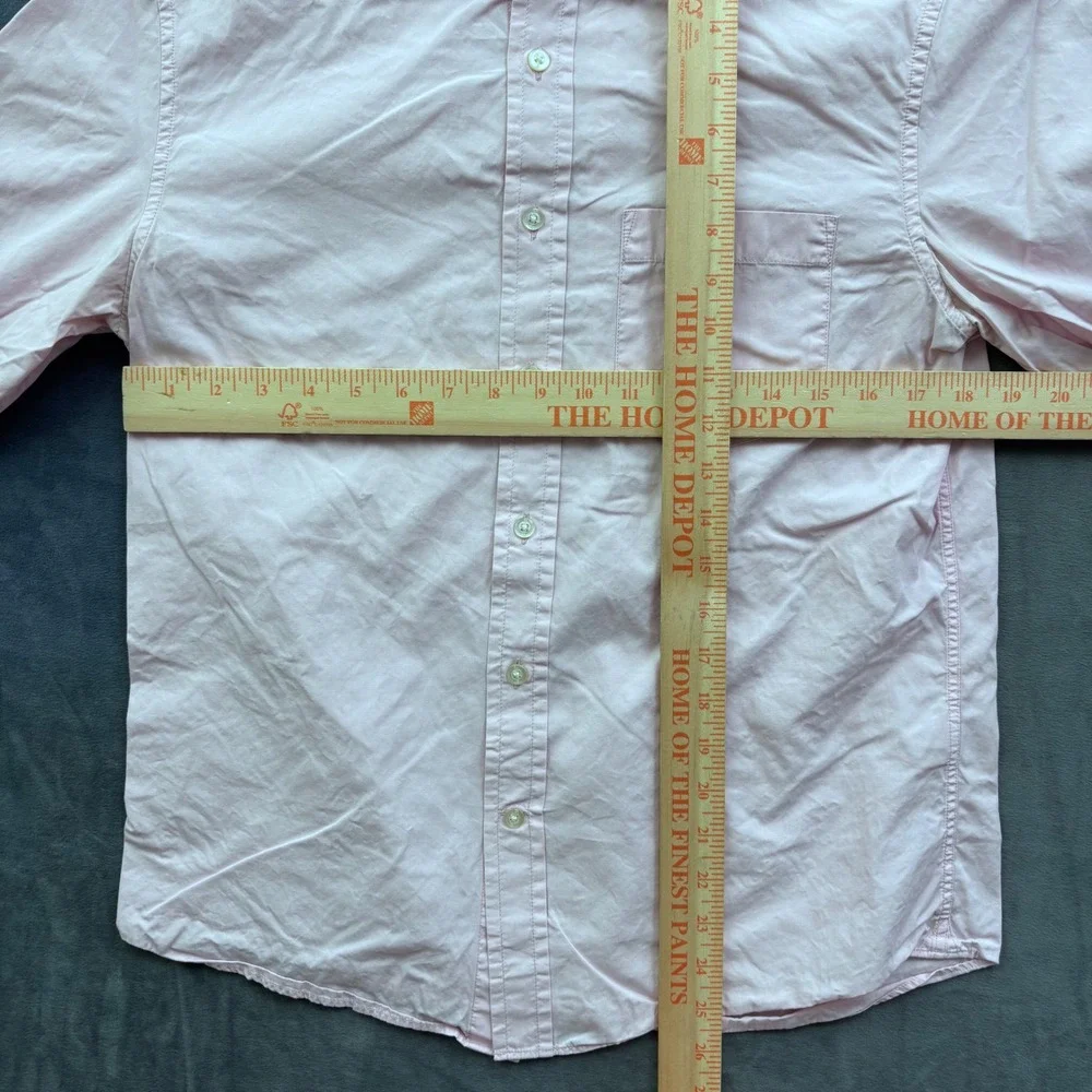 Banana Republic Mens Small Pink Standard Fit Long Sleeve Button Down Shirt